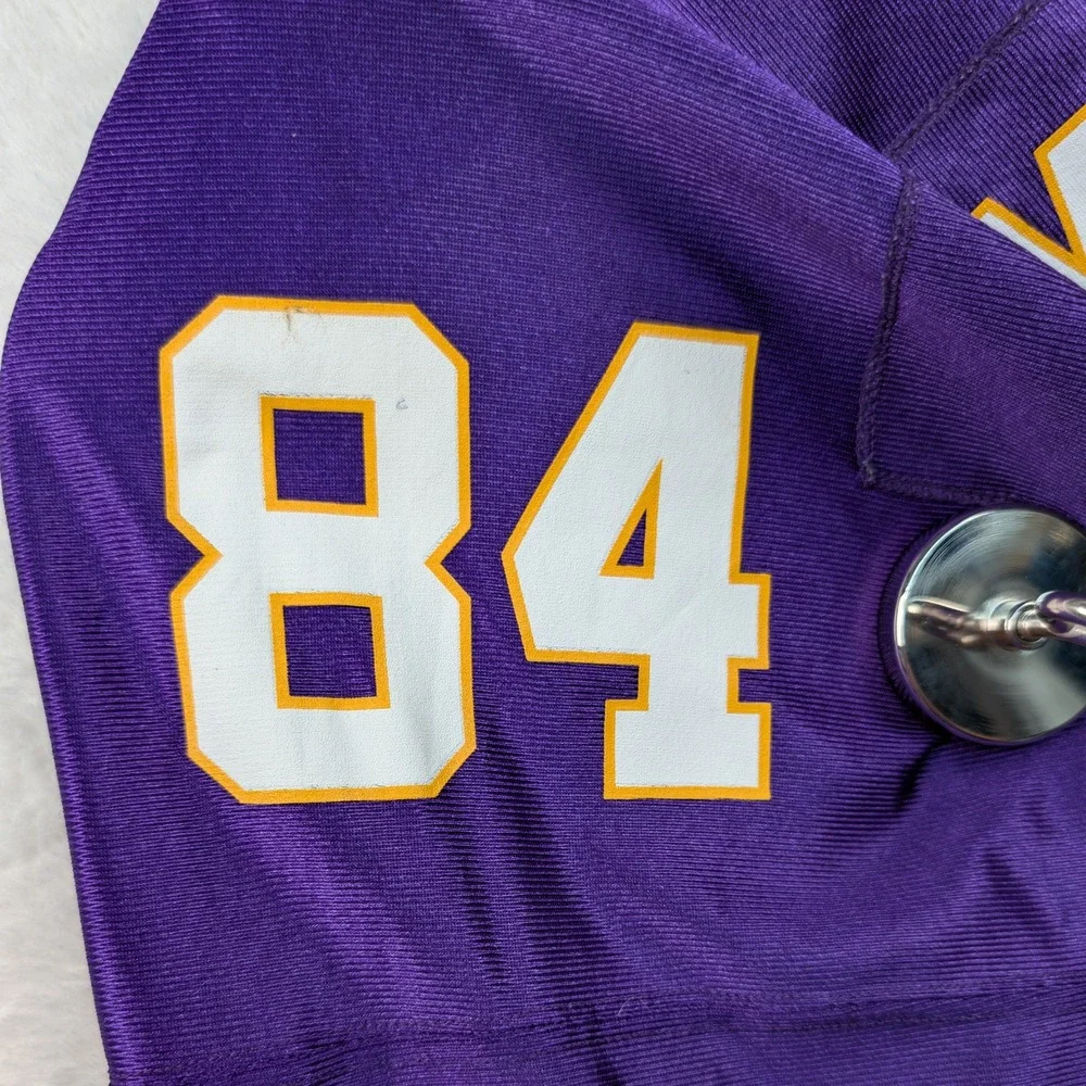 VTG Adidas Randy Moss Jersey Men's L Purple Nylon Minnesota Vikings Football 90s